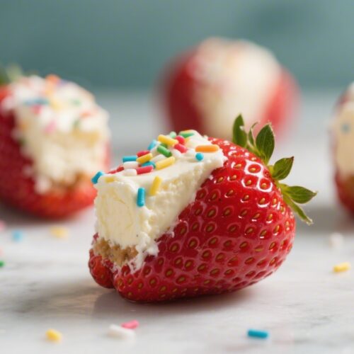 Funfetti Cheesecake Stuffed Strawberries