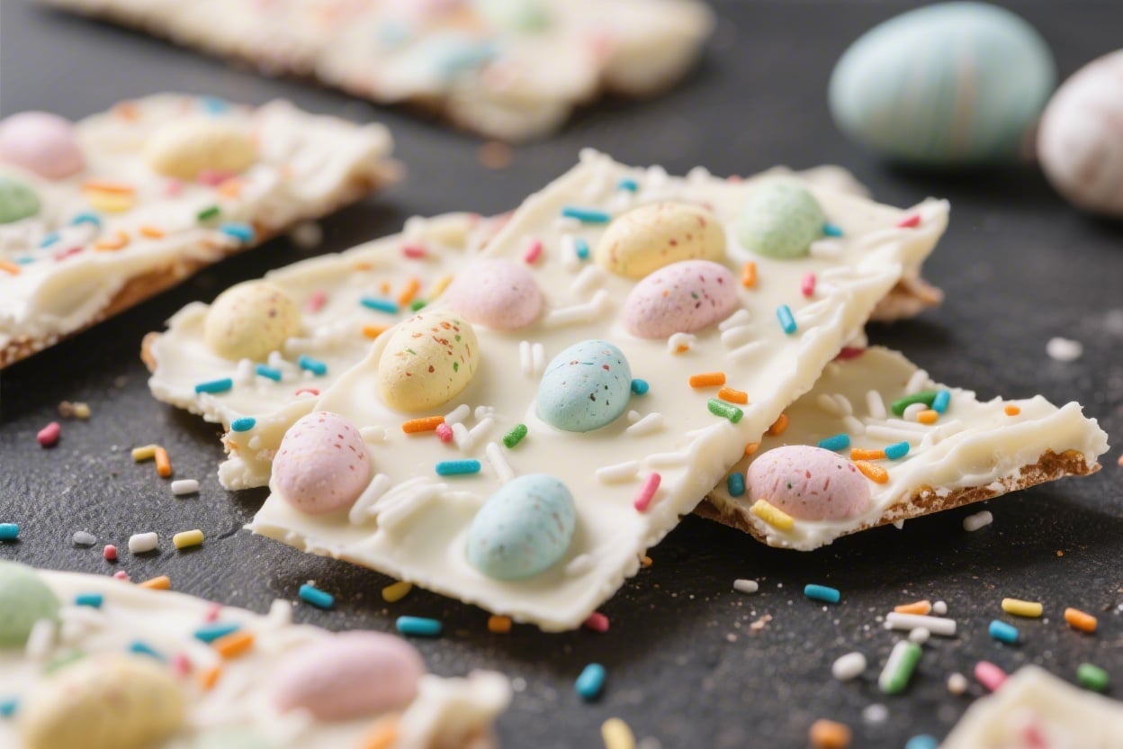 White Chocolate Easter Bark With Sprinkles