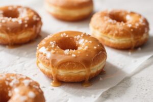 Maple Glazed Doughnuts with Sea Salt