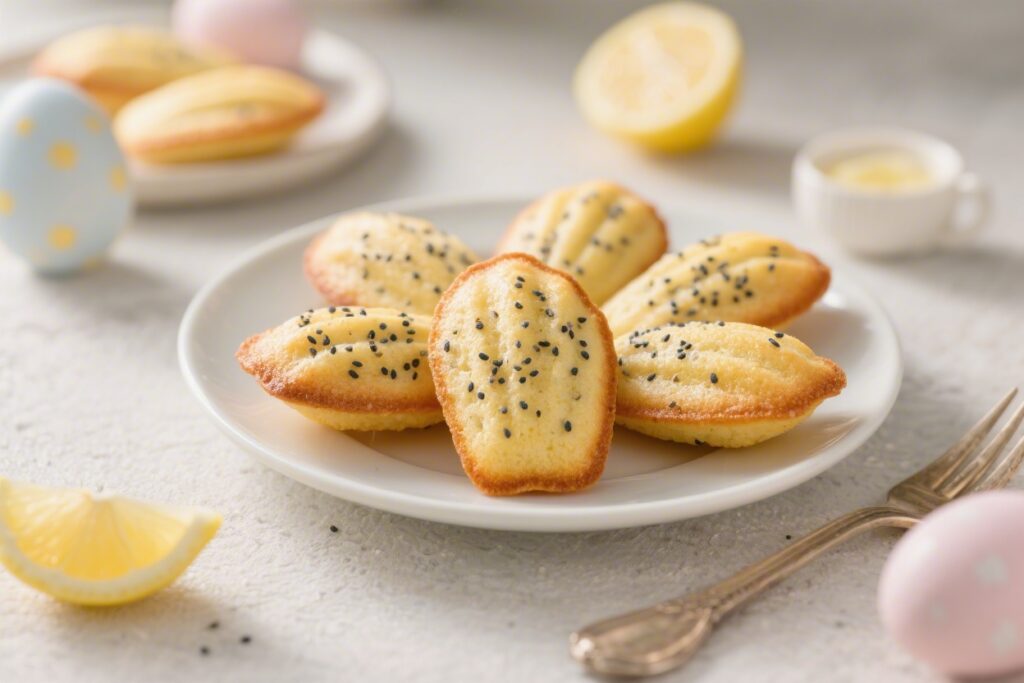 Lemon Poppy Seed Easter Madeleines