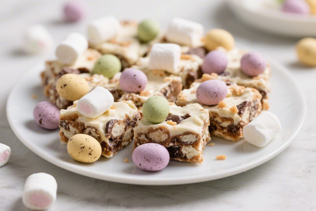 Easter Rocky Road With Mini Eggs And Marshmallows