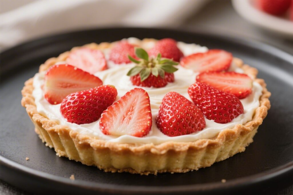 Strawberry and Cream No Bake Tart