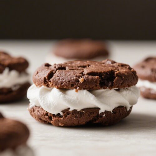 Marshmallow Fluff Stuffed Chocolate Cookies