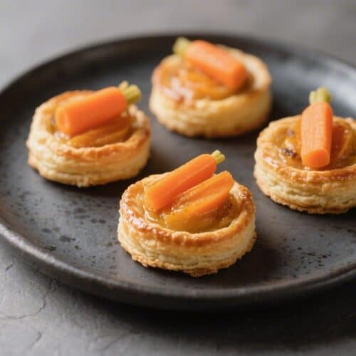 Mini Puff Pastry Carrot Tarts