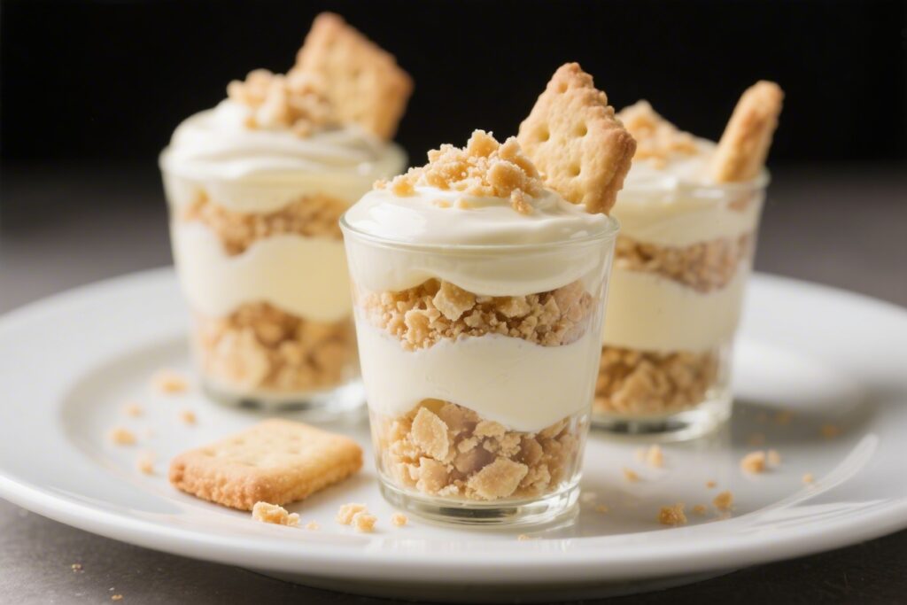 Vanilla Pudding Parfaits with Crushed Shortbread