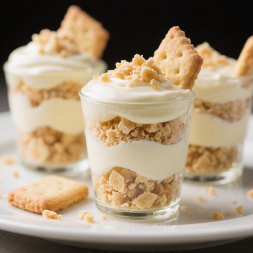 Vanilla Pudding Parfaits with Crushed Shortbread