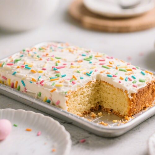 Easter Funfetti Traybake Cake