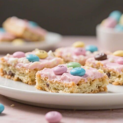 Pastel M&M Easter Cookie Bars