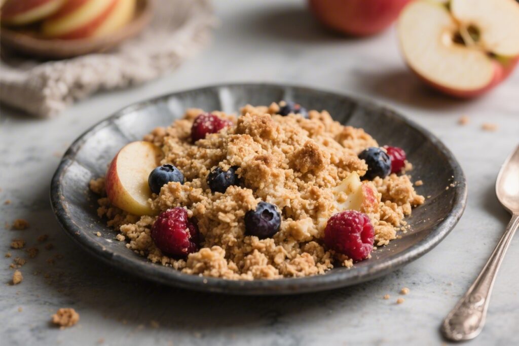 Rustic Apple and Berry Crumble