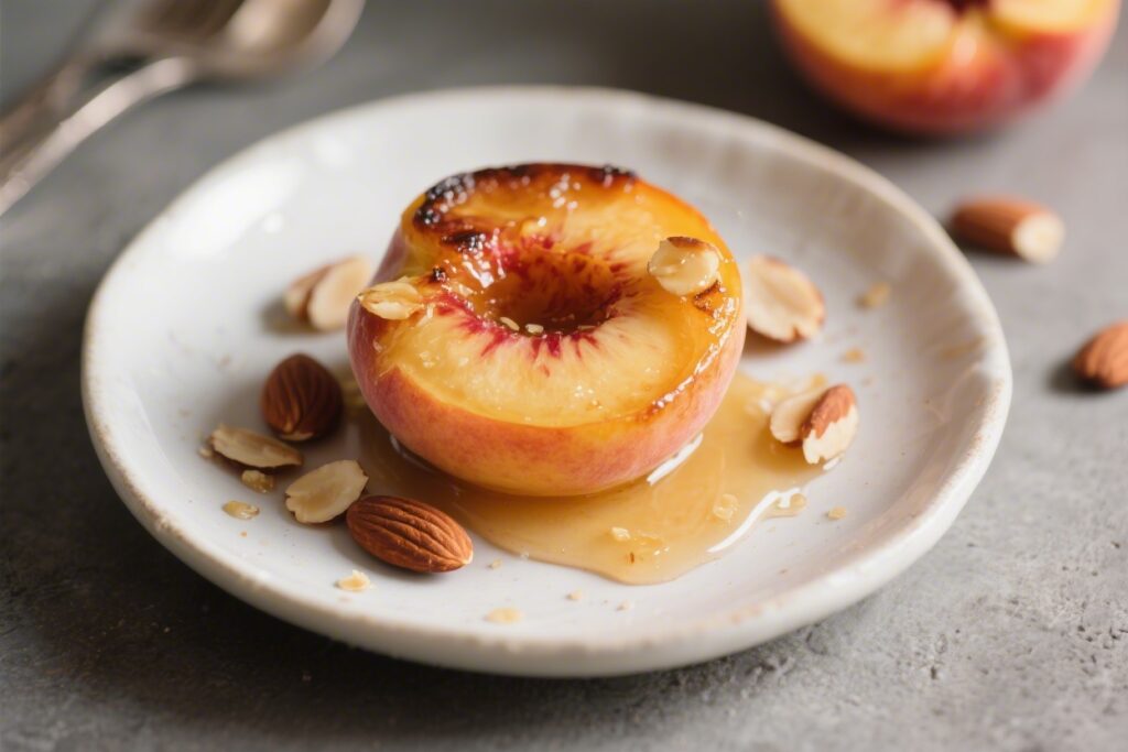 Baked Peaches With Honey and Almonds