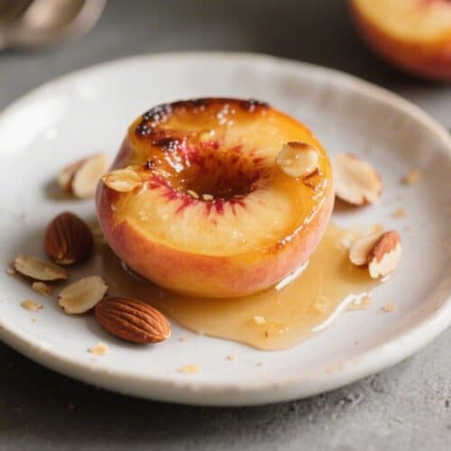 Baked Peaches With Honey and Almonds