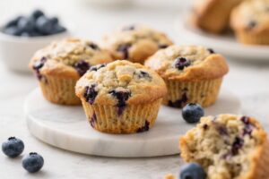 High Protein Blueberry Breakfast Muffins