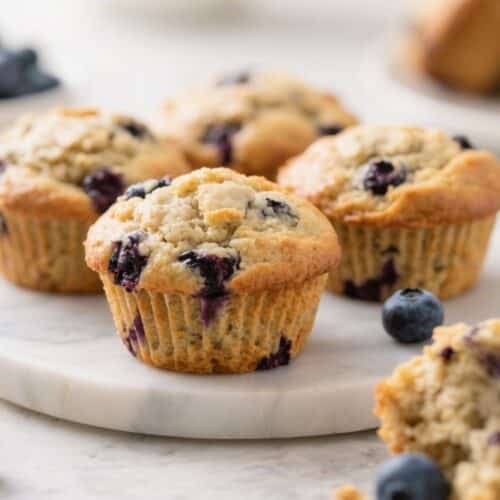 High Protein Blueberry Breakfast Muffins