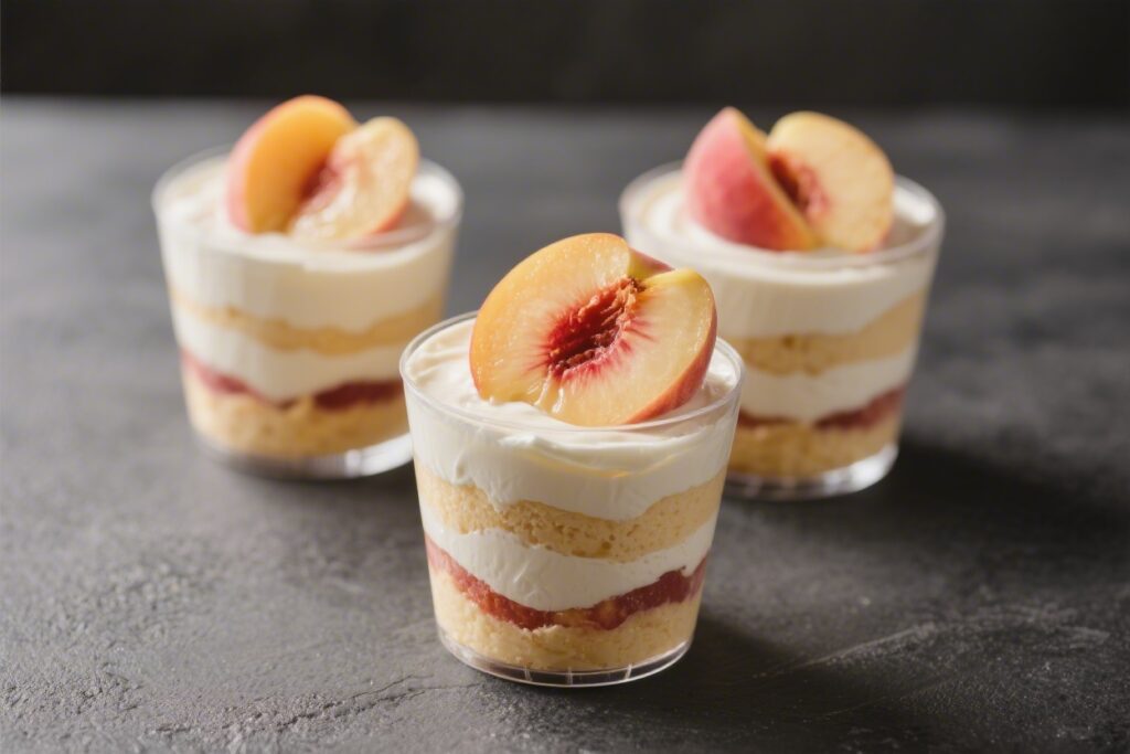 Fresh Peach and Cream Dessert Cups