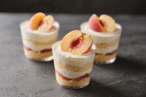 Fresh Peach and Cream Dessert Cups