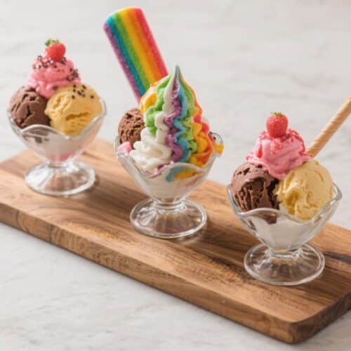 Rainbow Ice Cream Sundae Board