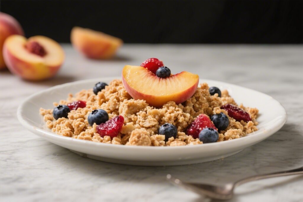Fresh Peach and Berry Crumble