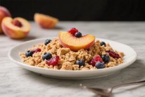 Fresh Peach and Berry Crumble