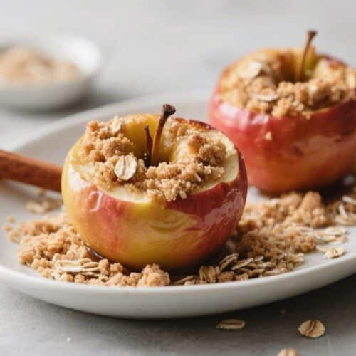 Healthy Baked Apples With Cinnamon Oat Crumble