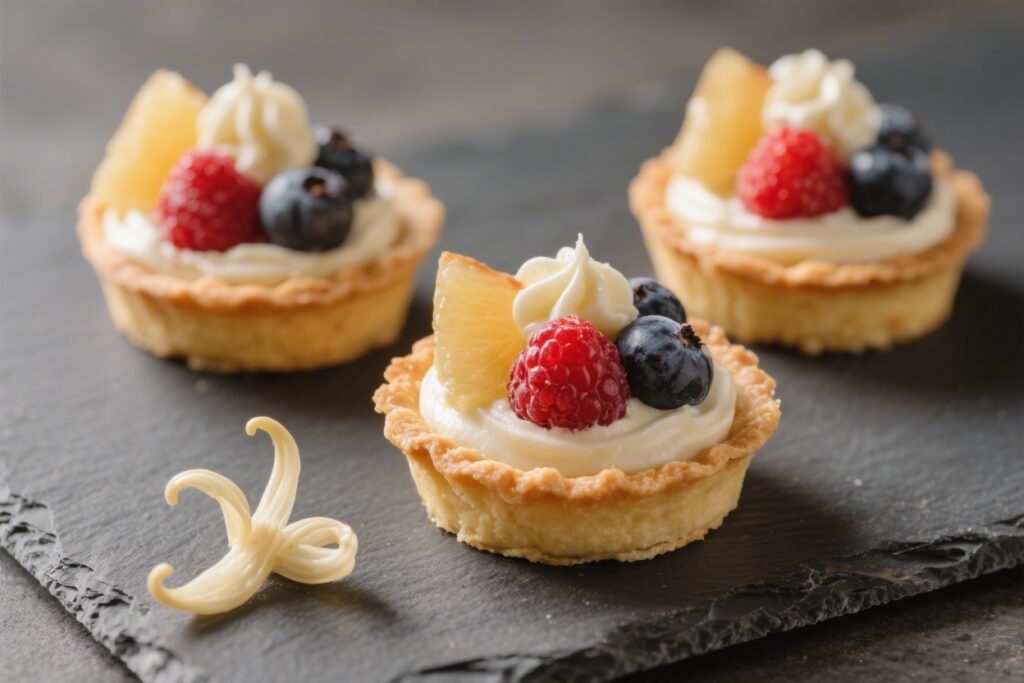 Mini Fruit Tartlets With Vanilla Cream