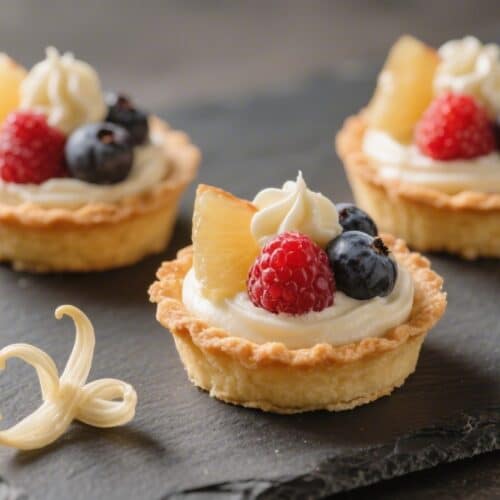 Mini Fruit Tartlets With Vanilla Cream