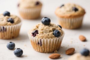Almond Flour Blueberry Muffins