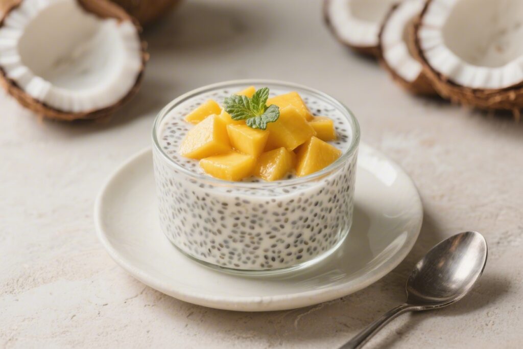 Tropical Mango & Coconut Chia Pudding