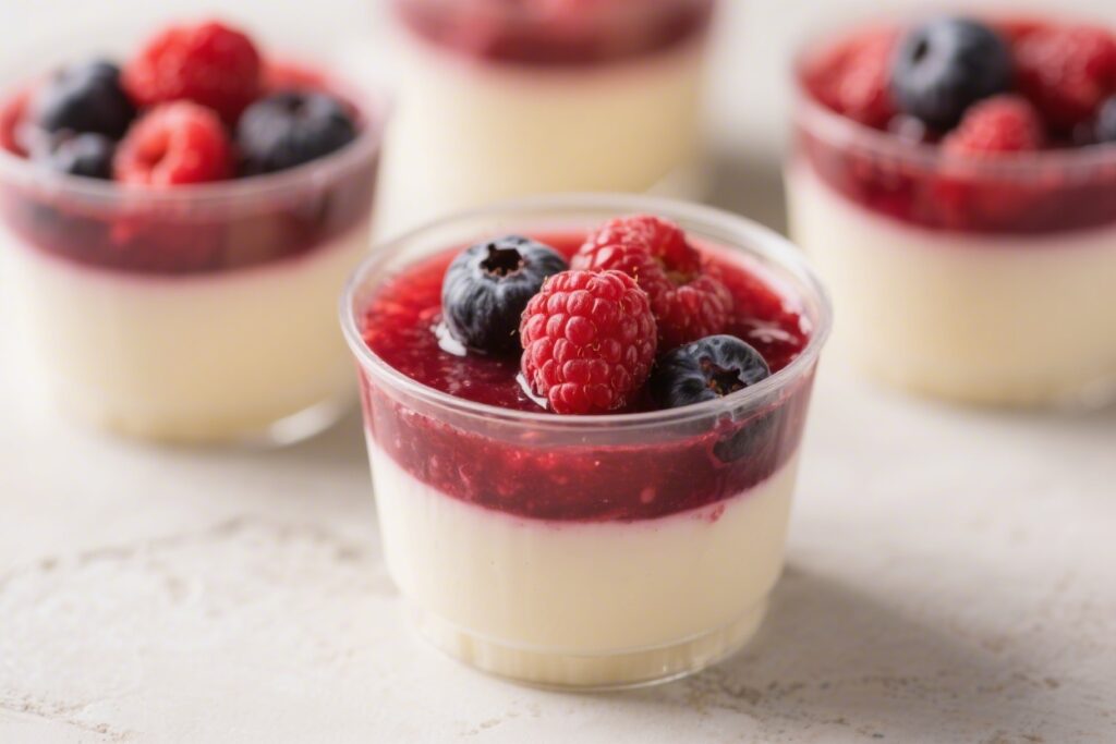 Chilled Summer Berry Pudding Cups