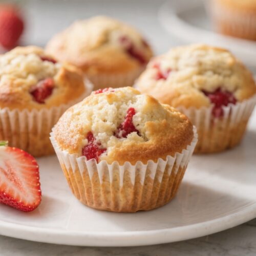 5 Ingredient Strawberry Muffins