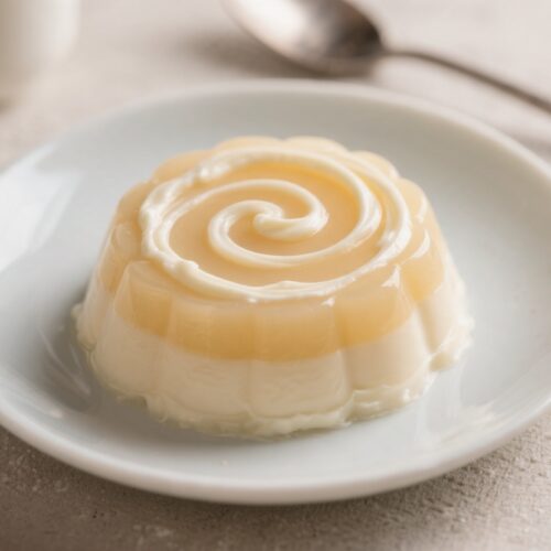 Keto Jello Dessert With Creamy Vanilla Swirl
