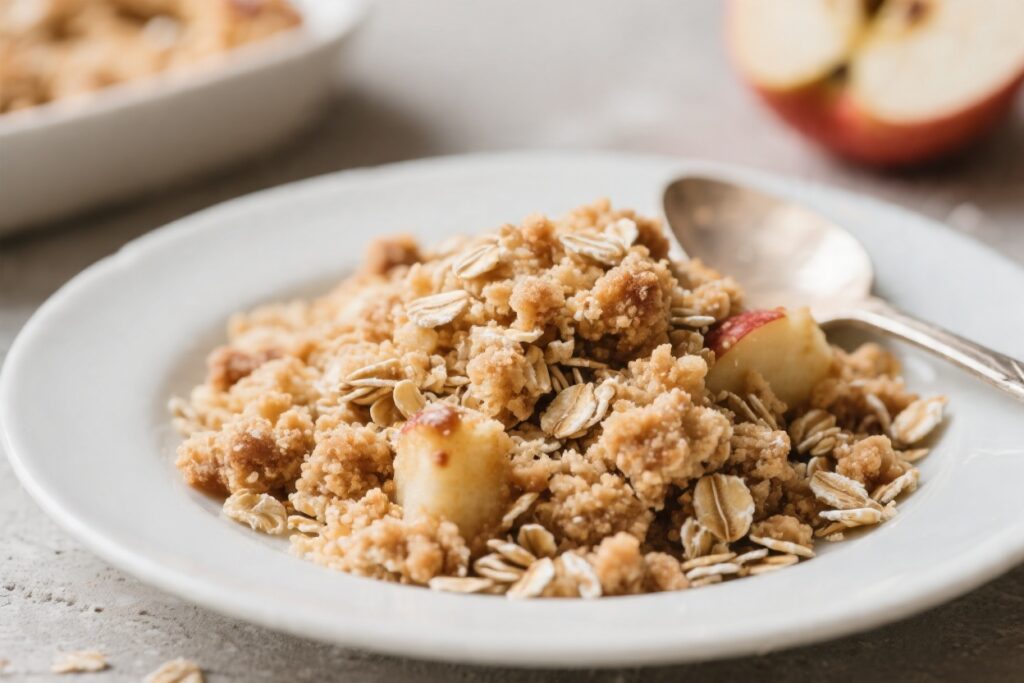 Easy Apple Crumble With Oats