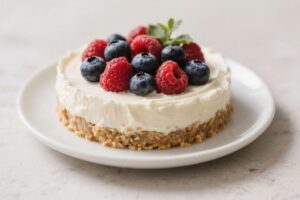 No Bake Keto Dessert With Cream Cheese and Berries
