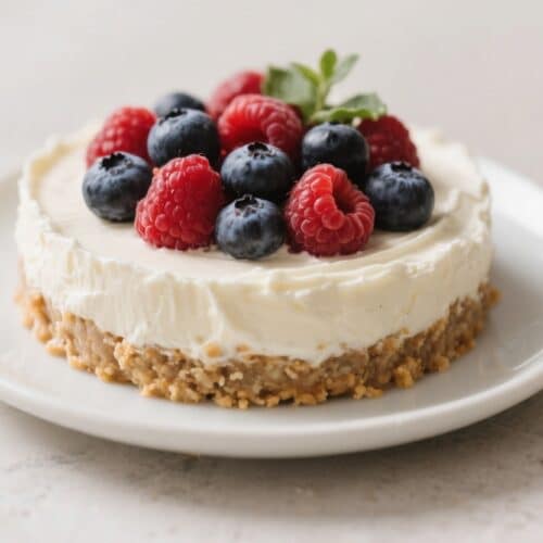 No Bake Keto Dessert With Cream Cheese and Berries