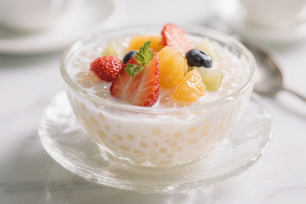 Creamy Tapioca Summer Fruit Pudding