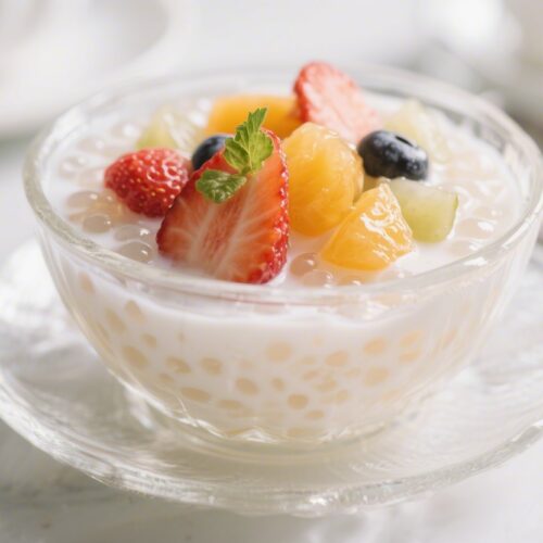 Creamy Tapioca Summer Fruit Pudding