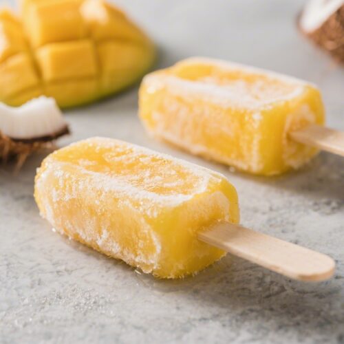 Frozen Mango Coconut Pops