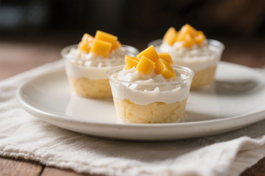Quick Mango and Coconut Dessert Cups