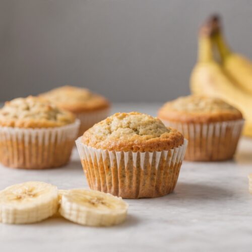 Healthy 3 Ingredient Banana Muffins