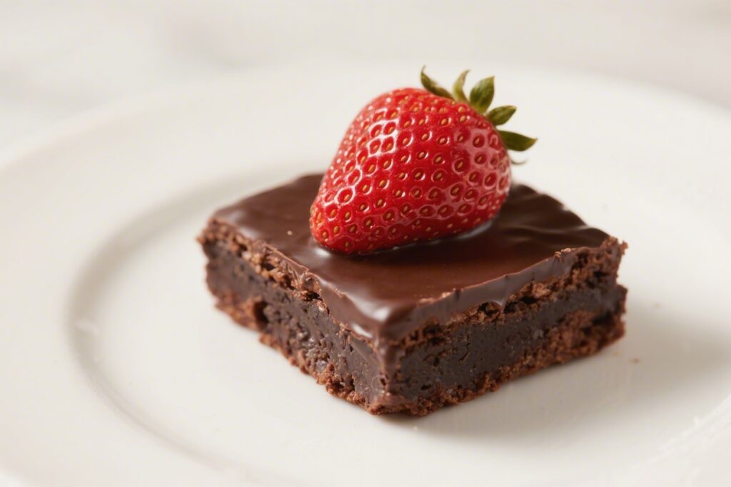 Chocolate Covered Strawberry Brownie Dessert