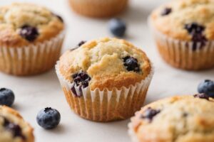 One Bowl Blueberry Muffins
