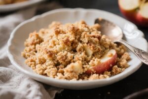 Quick 3 Ingredient Apple Crumble