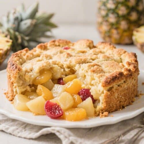 Easy Pineapple Dump Cake With Canned Fruit