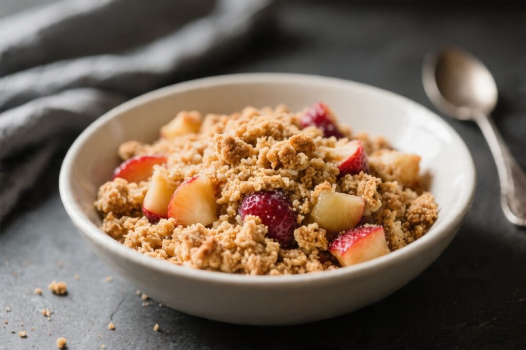 One Bowl Easy Fruit Crumble