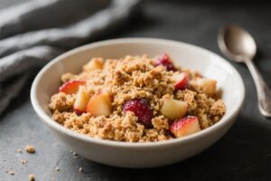 One Bowl Easy Fruit Crumble