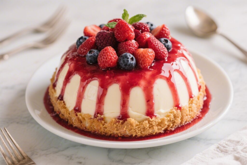 Summer Berry Pudding Bombe
