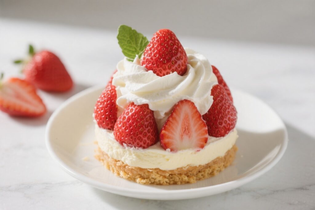 Keto Strawberry Dessert With Whipped Cream Layers - Light, Creamy, and Low-Carb
