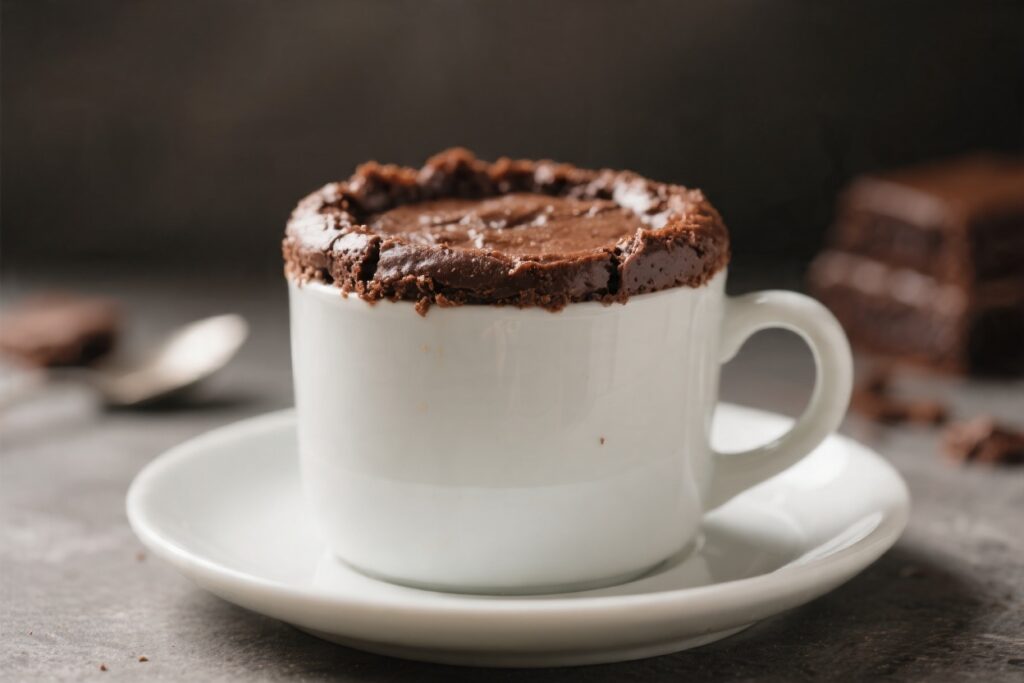 Quick 3 Ingredient Brownie Mug Cake