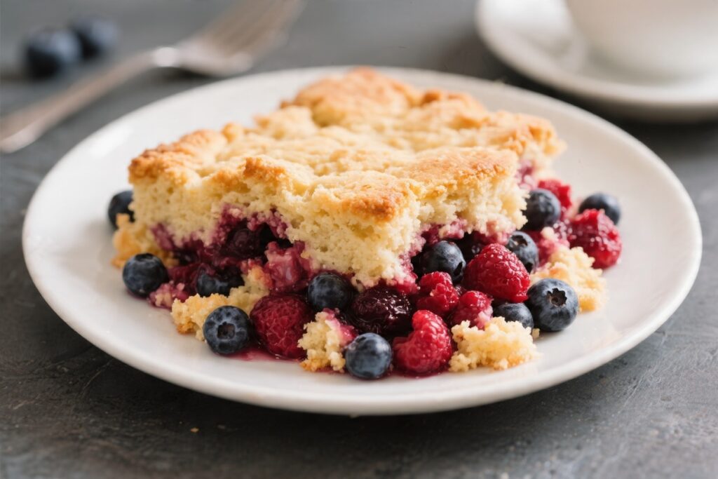 Easy 4 Ingredient Berry Dump Cake