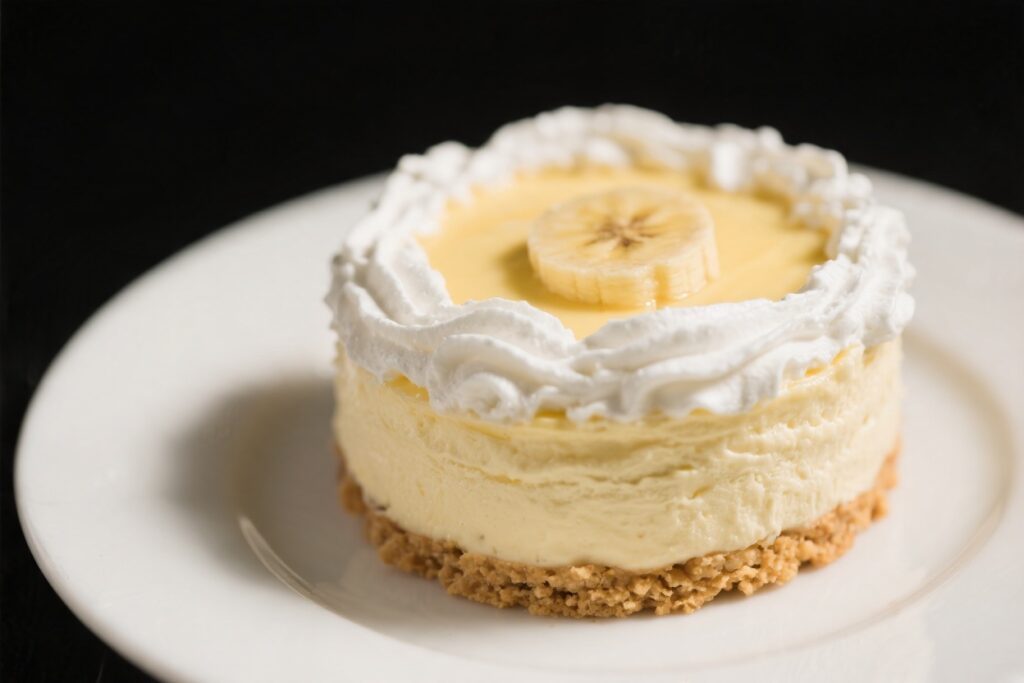 Banana Cream Dessert With Biscuit Base