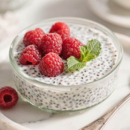 Raspberry Chia Pudding Summer Snack